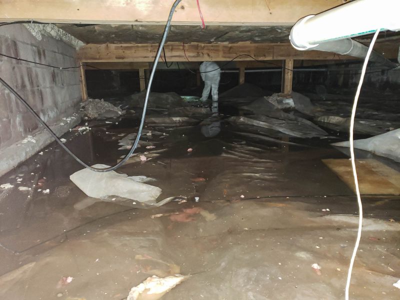 Encapsulated Crawlspace - Floor View